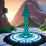 A visually stunning abstract representation of a Minecraft seed. A glowing, intricate numerical or alphanumeric seed code at the center, radiating digital energy. From this energy, a diverse and detailed Minecraft world is meticulously generating, showcasing various biomes like lush forests, snowy mountains, and desert temples emerging from the code. The style is a blend of digital art and classic Minecraft block aesthetics, emphasizing the concept of a 'digital DNA' bringing a unique world to life. Soft, magical lighting.