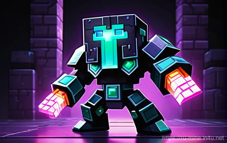 마인크래프트 팬 아트 활용 - **Prompt:** A serene and unique Minecraft landscape, depicted in a highly detailed digital painting ...